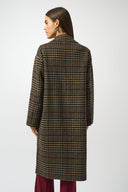 Joseph Ribkoff Camel/Multi Plaid Double-Faced Coat Style 253946