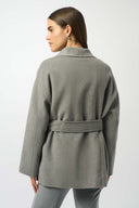 Joseph Ribkoff Belted Coat With Shawl Collar Style 253952