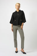 Joseph Ribkoff Boxy Pullover With Polo Collar Style 253962