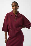 Joseph Ribkoff Boxy Pullover With Polo Collar Style 253962