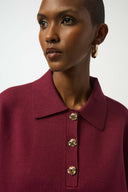 Joseph Ribkoff Boxy Pullover With Polo Collar Style 253962