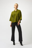 Joseph Ribkoff Boxy Pullover With Polo Collar Style 253962