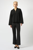 Joseph Ribkoff Boxy Pullover With Zipped Collar Style 253963