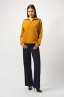 Joseph Ribkoff Boxy Pullover With Zipped Collar Style 253963