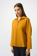 Joseph Ribkoff Boxy Pullover With Zipped Collar Style 253963