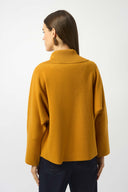 Joseph Ribkoff Boxy Pullover With Zipped Collar Style 253963