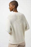 Joseph Ribkoff Wool Blend Sweater with Placement Stitch Style 253966