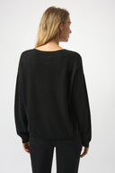 Joseph Ribkoff Wool Blend V-Neck Boxy Sweater Style 253967