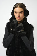 Joseph Ribkoff Faux Fur Gloves with Embellishments Style 253977