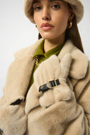 Joseph Ribkoff Faux Fur Gloves with Embellishments Style 253977