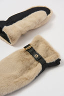 Joseph Ribkoff Faux Fur Gloves with Embellishments Style 253977