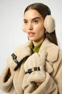 Joseph Ribkoff Faux Fur Gloves with Embellishments Style 253977