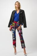 Joseph Ribkoff Black Foiled Faux Suede Fitted Jacket Style 253978.