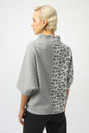 Joseph Ribkoff Mixed Print Boxy Sweater Style 253981