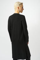 Joseph Ribkoff Black Sweater Knit Open-Front Cover Up Style 253990