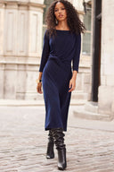 Frank Lyman Maxi Wrap Dress with Boat Neckline Style 254001