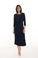 Frank Lyman Maxi Wrap Dress with Boat Neckline Style 254001