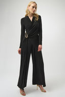 Joseph Ribkoff Black Wide-Leg Jumpsuit Style 254013