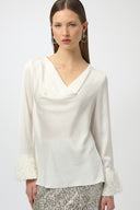 Joseph Ribkoff Satin Cowl Neck Top Style 254020