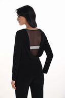 Frank Lyman Black Crew Neck Top Style 254025