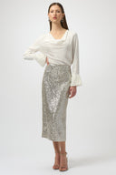 Joseph Ribkoff Sequined Pull-On Pencil Skirt Style 254038