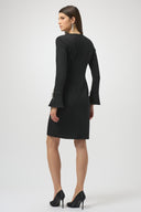 Joseph Ribkoff Shift Dress With Rhinestone Bows Style 254048