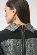 Joseph Ribkoff Foiled Jacquard & Silky Knit Cocoon Dress Style 254057