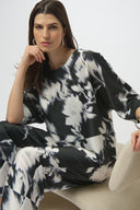 Joseph Ribkoff Satin Floral Print Boxy Top Style 254063