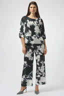 Joseph Ribkoff Satin Floral Print Boxy Top Style 254063