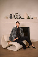 Joseph Ribkoff Jacquard Animal Print Straight Blazer Style 254072