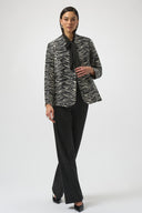 Joseph Ribkoff Jacquard Animal Print Straight Blazer Style 254072