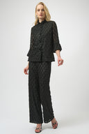 Joseph Ribkoff Black Wide-Leg Pull-On Pants Style 254118