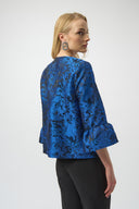 Joseph Ribkoff Floral Jacquard Trapeze Jacket Style 254075