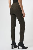 Joseph Ribkoff Geometric Jacquard Straight Pull-On Pants Style 254078