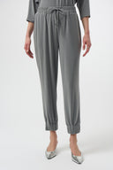 Joseph Ribkoff Grey Melange Pull-On Jogger Pants Style 254079