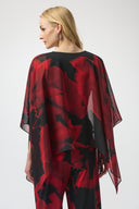 Joseph Ribkoff Abstract Print Poncho Top Style 254090