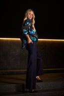 Joseph Ribkoff Satin Abstract Print Boxy Top Style 254097