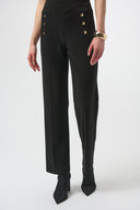 Joseph Ribkoff Black Straight Leg Pull-On Pants Style 254099