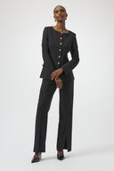 Joseph Ribkoff Black Straight Pull-On Pants Style 254102