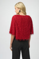 Joseph Ribkoff Novelty Fringe Boxy Top Style 254105