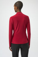 Joseph Ribkoff Fitted Wrap V-Neckline Top Style 254117