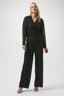 Joseph Ribkoff Black Wide-Leg Pull-On Pants Style 254118