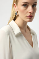 Joseph Ribkoff Georgette Flared Layered Top Style 254141