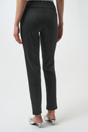 Joseph Ribkoff Foiled Heavy Knit Slim Fit Pants Style 254143