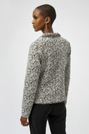 Joseph Ribkoff Abstract Jacquard Knit Fitted Blazer Style 254146