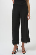 Joseph Ribkoff Culotte Pants with Novelty Fringe Hem Style 254147