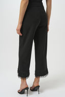 Joseph Ribkoff Culotte Pants with Novelty Fringe Hem Style 254147