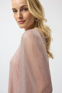 Joseph Ribkoff Pleated Knit Straight Top Style 254163