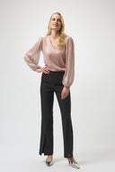 Joseph Ribkoff Pleated Knit Straight Top Style 254163