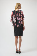 Joseph Ribkoff Floral Chiffon & Silky Knit Layered Dress Style 254164